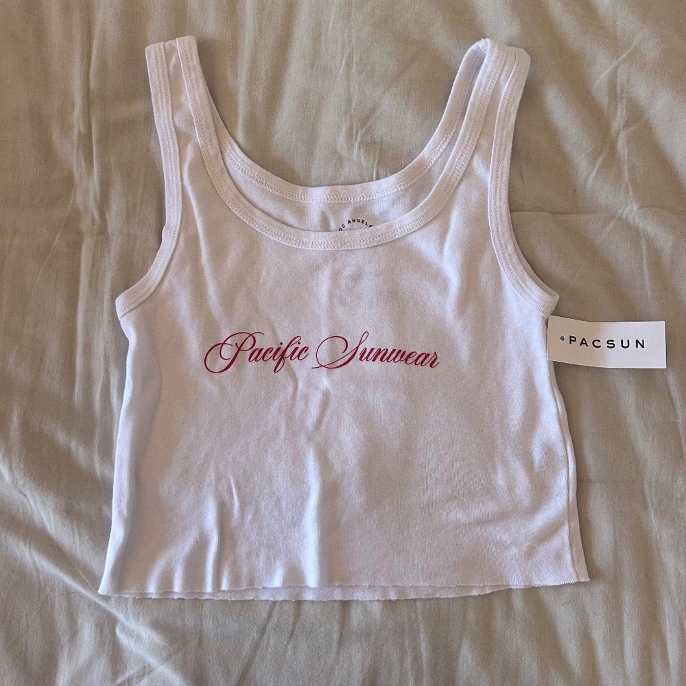Pacsun White Cropped Tank